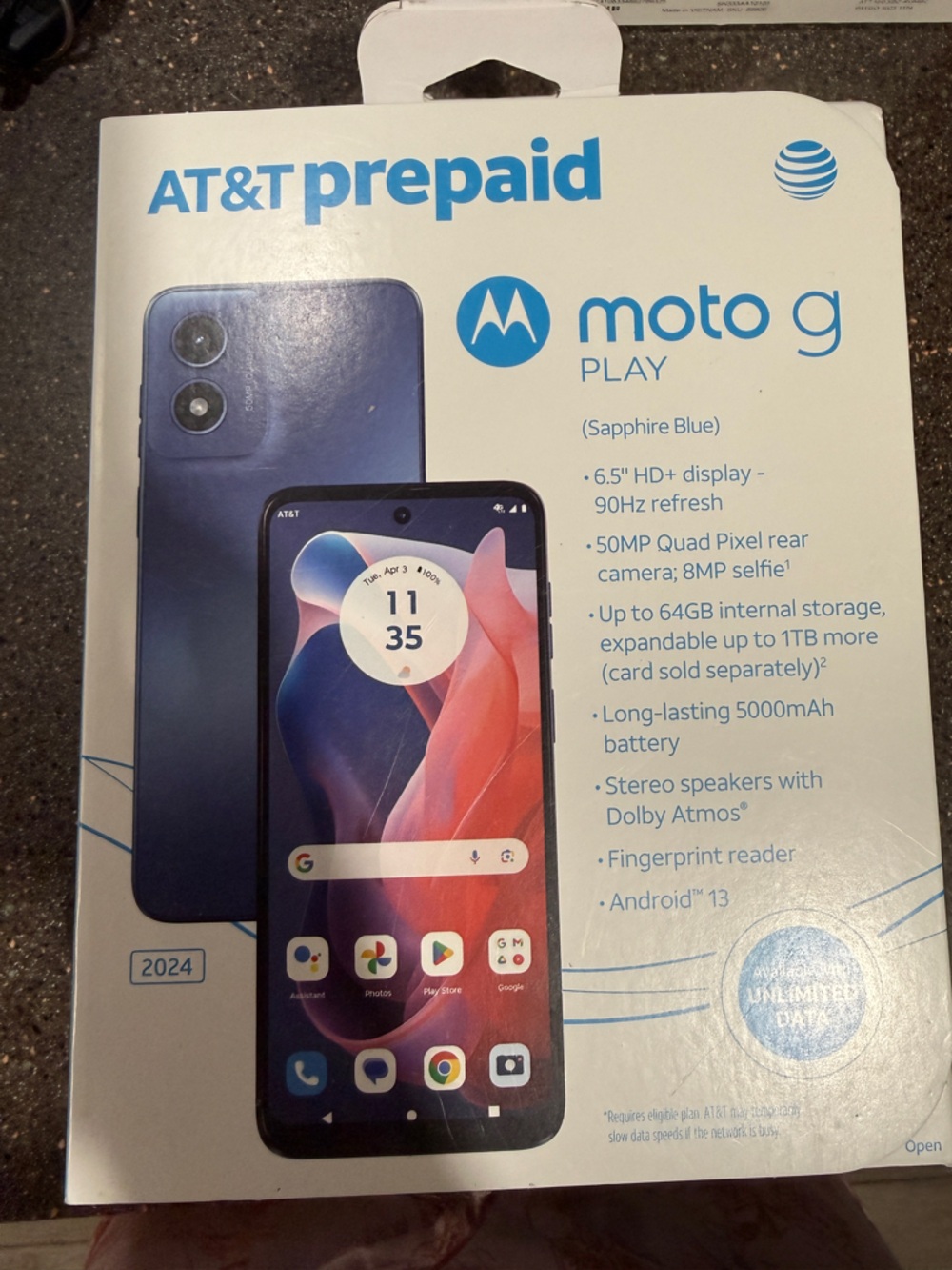 Motorola moto g play Sapphire Blue Smartphone with Dual Rear Cameras